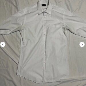 Van Heusen Men’s Fitted Dress Shirt White 14.5 Neck 34/35 Sleeve